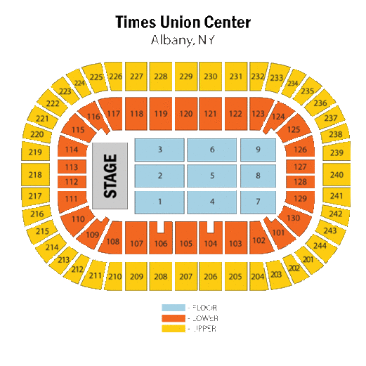 Times Union Theater Seating Chart