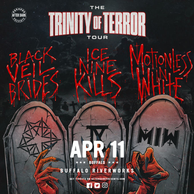 Trinity Of Terror Tour: Ice Nine Kills, Black Veil Brides & Motionless In White at Times Union Center