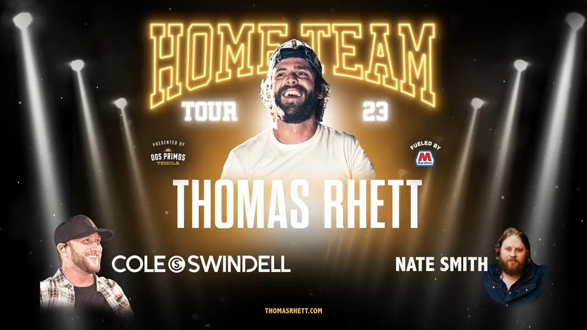 Thomas Rhett, Cole Swindell & Nate Smith at MVP Arena