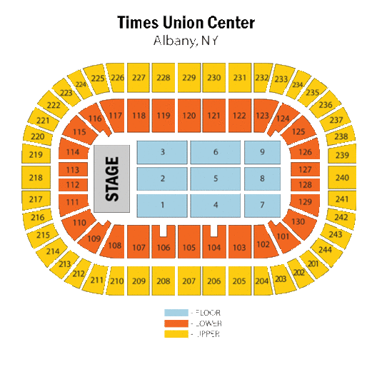 MVP Arena seating chart